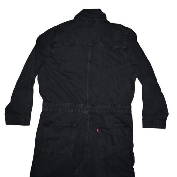 Free People x Levi's Womens Size XL Long Sleeve Denim Coveralls Black Wash NWT - Picture 9 of 15